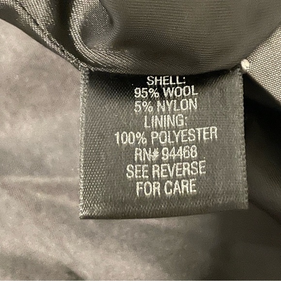 Croft & Barrow Women Size XL Wool Blend Double Breasted Black Corduroy Pea Coat - Picture 8 of 8